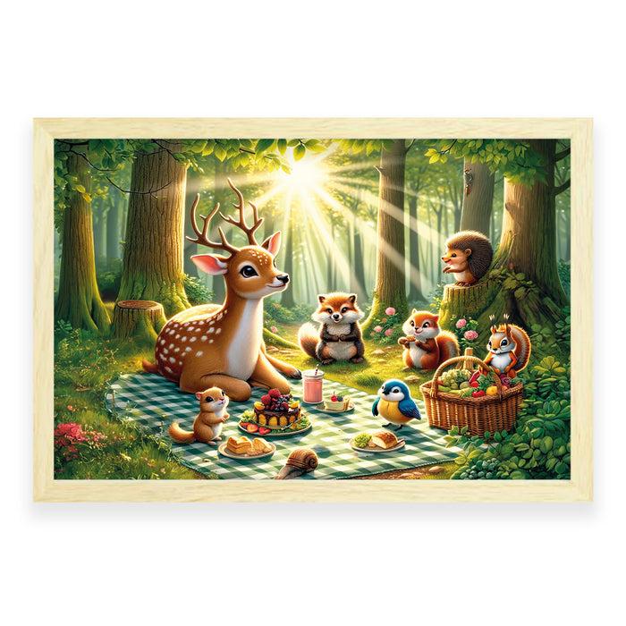 Walljar Picknick Met Bosbewoners In De Zon