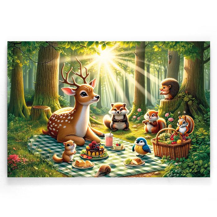 walljar Picknick met bosbewoners in de zon