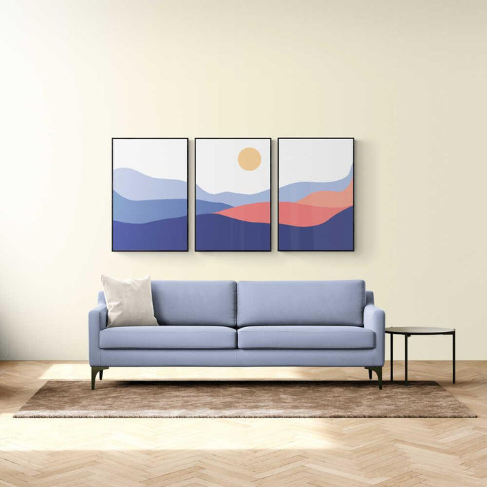 Walljar Purple Waves