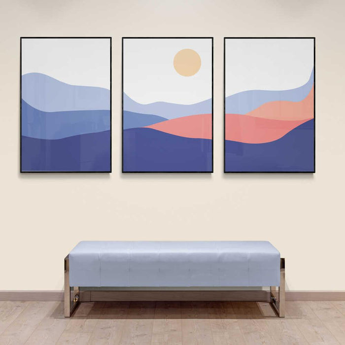 Walljar Purple Waves