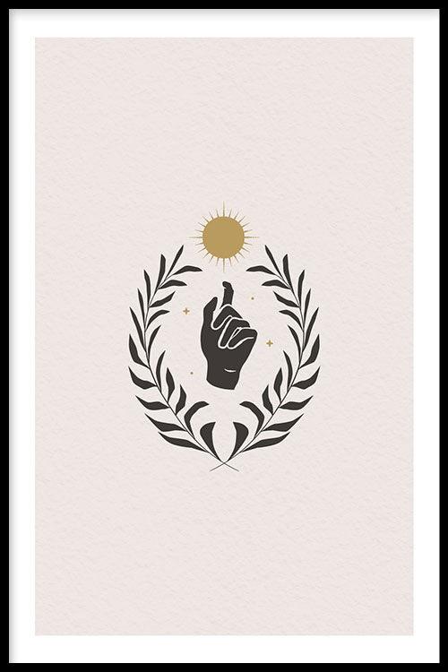 walljar Reaching Sun