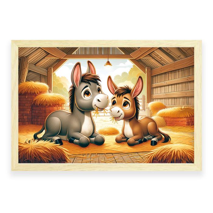 Walljar Rustieke Kalmte - Ezels In De Schuur