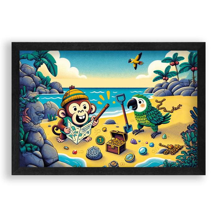 Walljar Schattenjacht - Met Papagaai En Aap