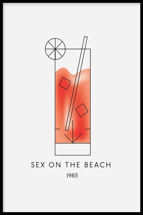 walljar Sex On The Beach Cocktail