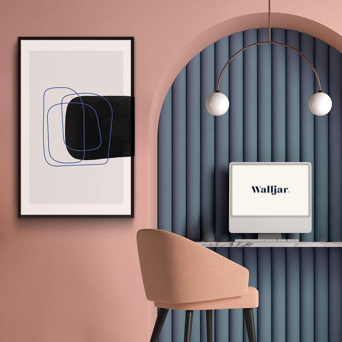 Walljar Shape Blue Line