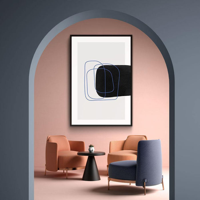 Walljar Shape Blue Line