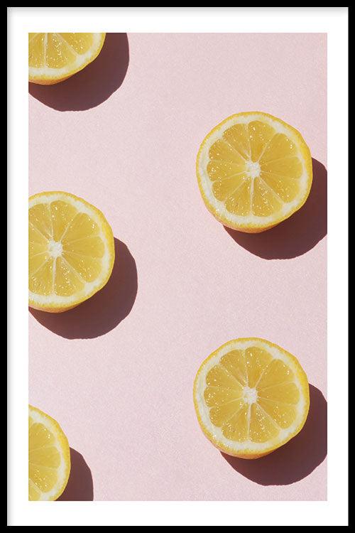 walljar Sliced Lemons II
