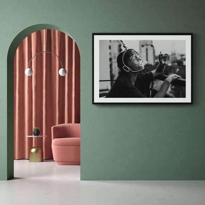 Walljar Smoking Unicorn Girl