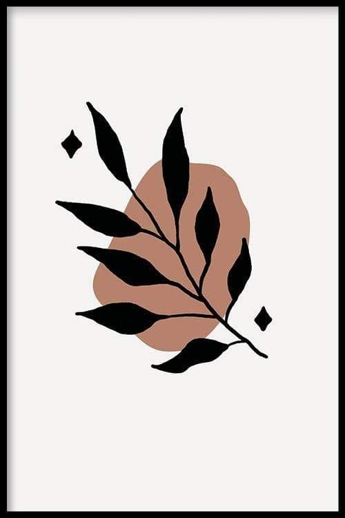 walljar Sparkly Leaf Stamp