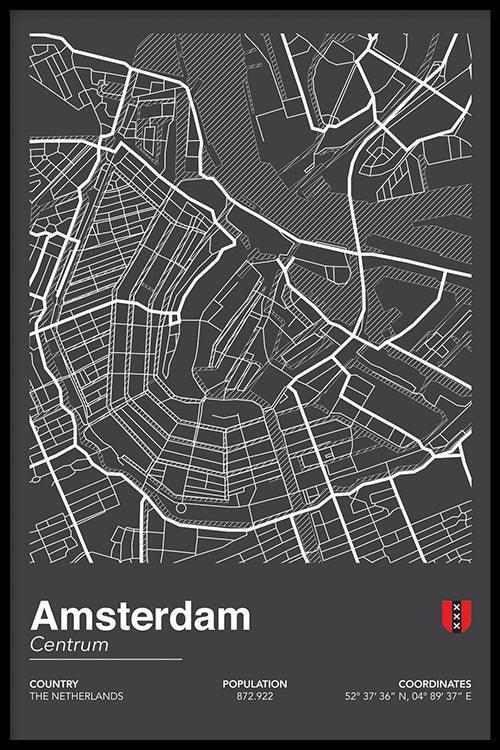 Walljar Stadskaart Amsterdam Centrum II