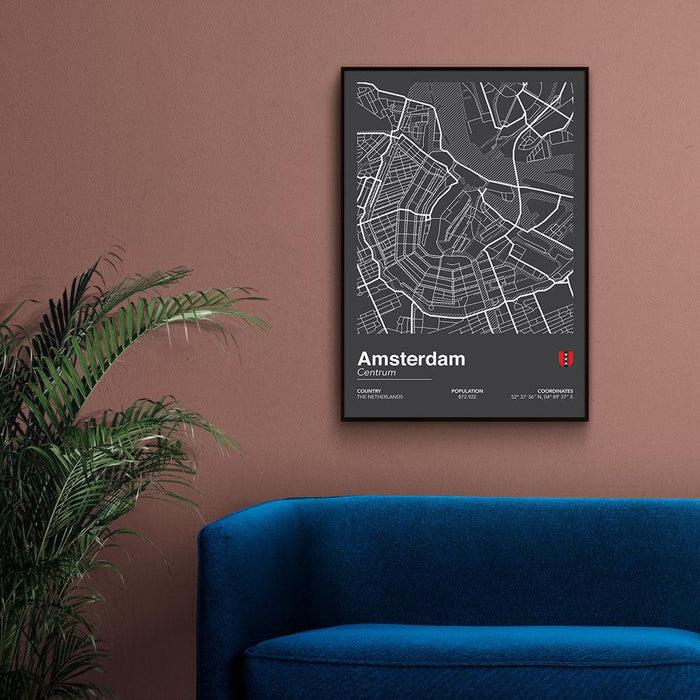 Walljar Stadskaart Amsterdam Centrum II