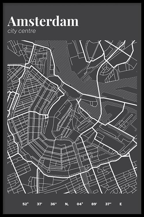 Walljar Stadskaart Amsterdam Centrum III