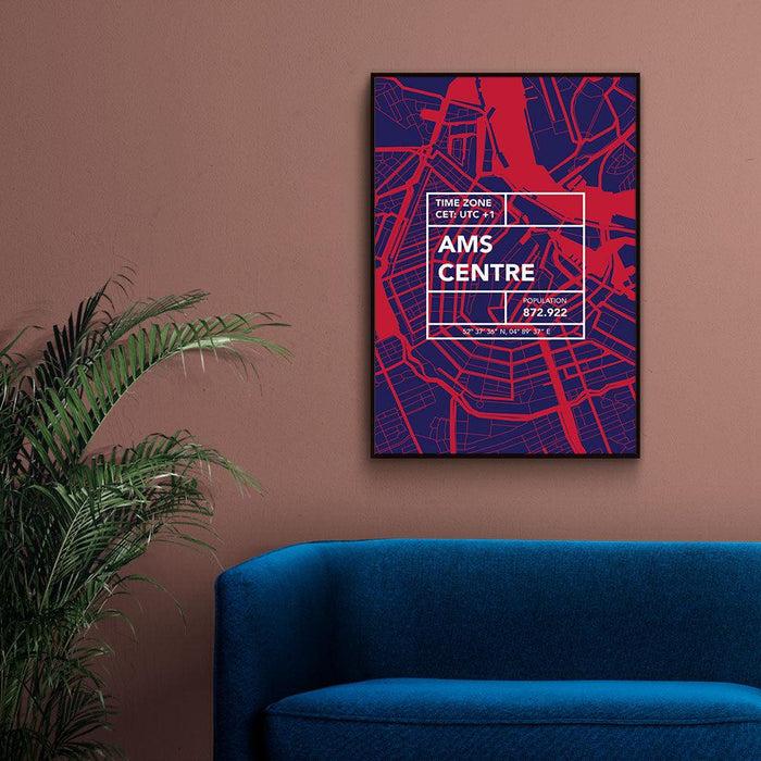 Walljar Stadskaart Amsterdam Centrum V