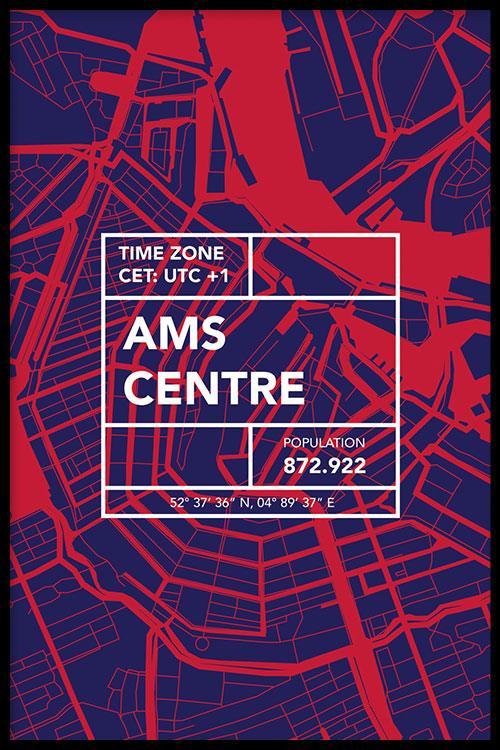 walljar Stadskaart Amsterdam Centrum V