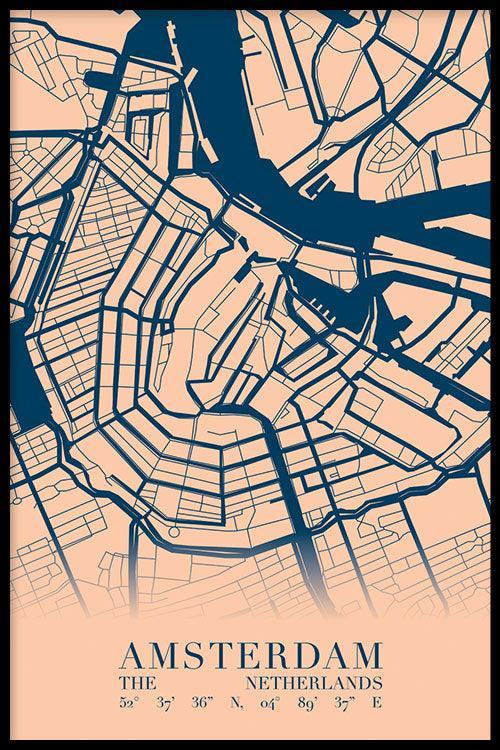 Walljar Stadskaart Amsterdam Centrum VI