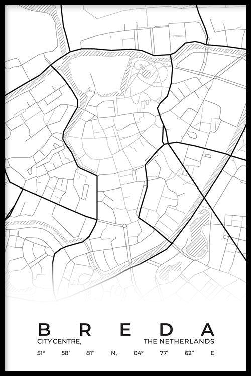 walljar Stadskaart Breda Centrum