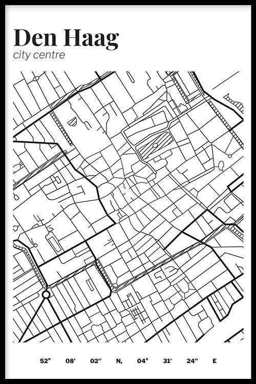 walljar Stadskaart Den Haag Centrum III