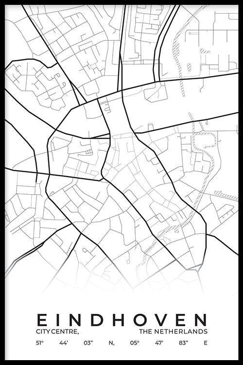 walljar Stadskaart Eindhoven Centrum