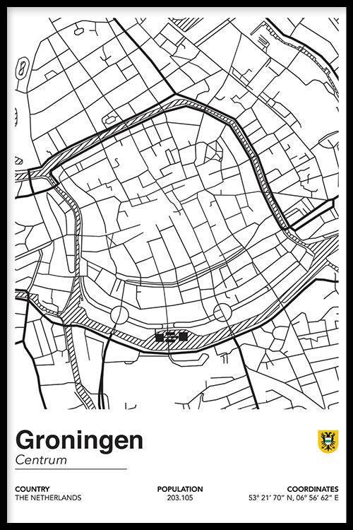 walljar Stadskaart Groningen Centrum II