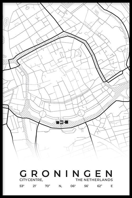 walljar Stadskaart Groningen Centrum