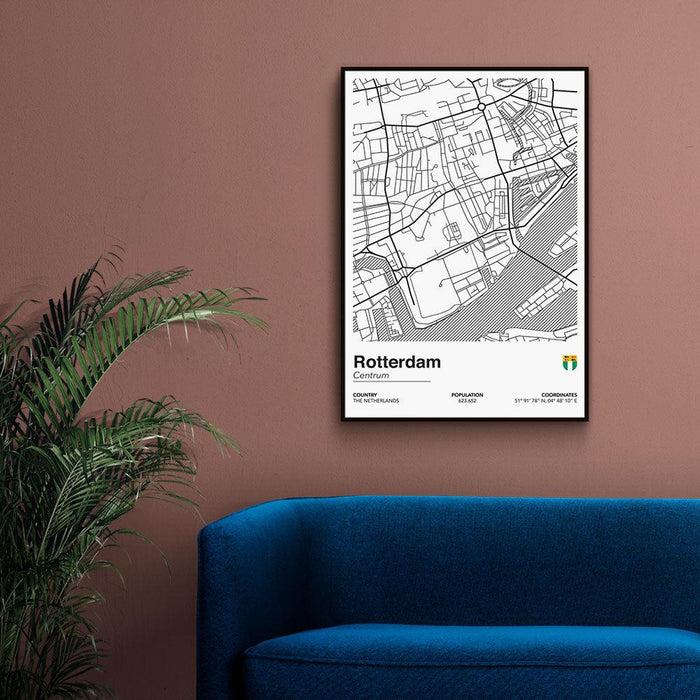 Walljar Stadskaart Rotterdam Centrum II