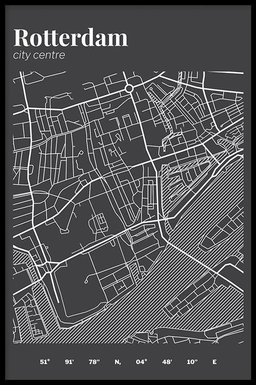 Walljar Stadskaart Rotterdam Centrum III