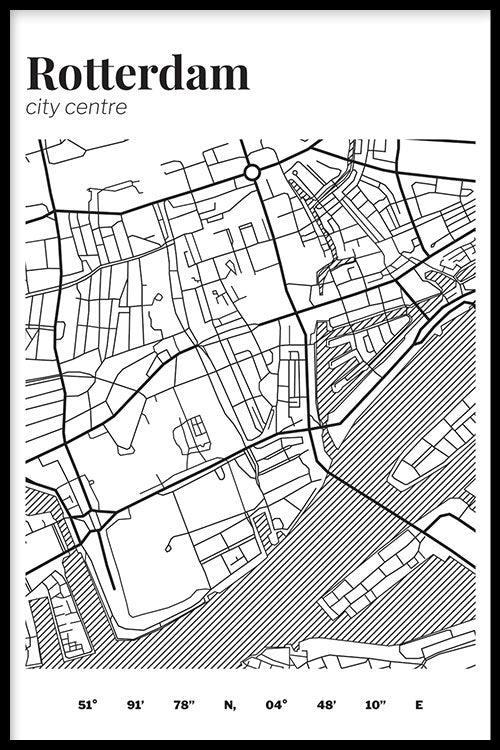 walljar Stadskaart Rotterdam Centrum III