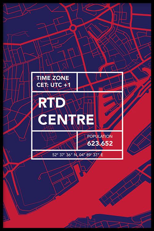 walljar Stadskaart Rotterdam Centrum V