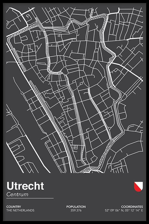 Walljar Stadskaart Utrecht Centrum II