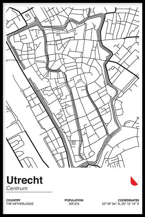 walljar Stadskaart Utrecht Centrum II
