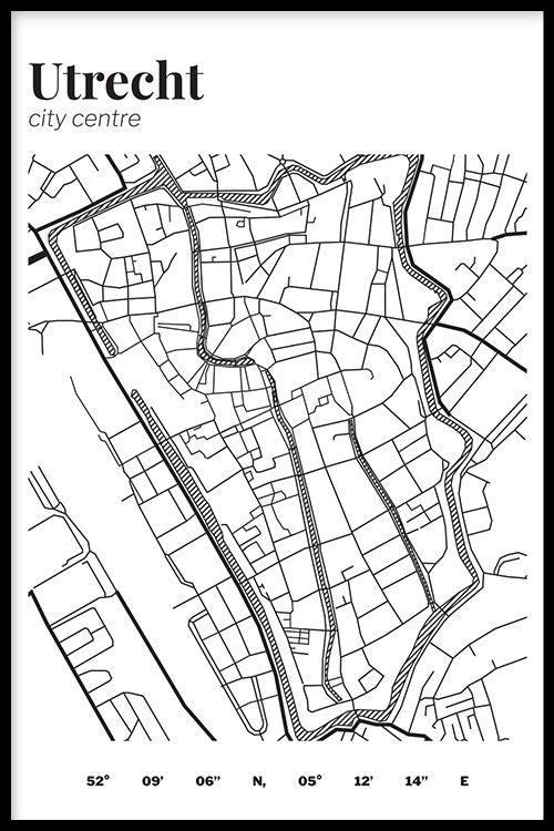 walljar Stadskaart Utrecht Centrum III