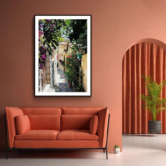 Walljar Stairs Of Flowers