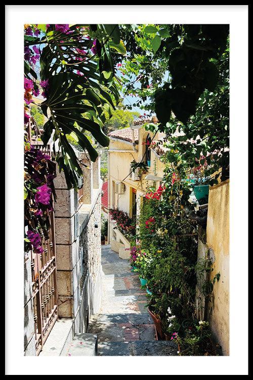 walljar Stairs Of Flowers
