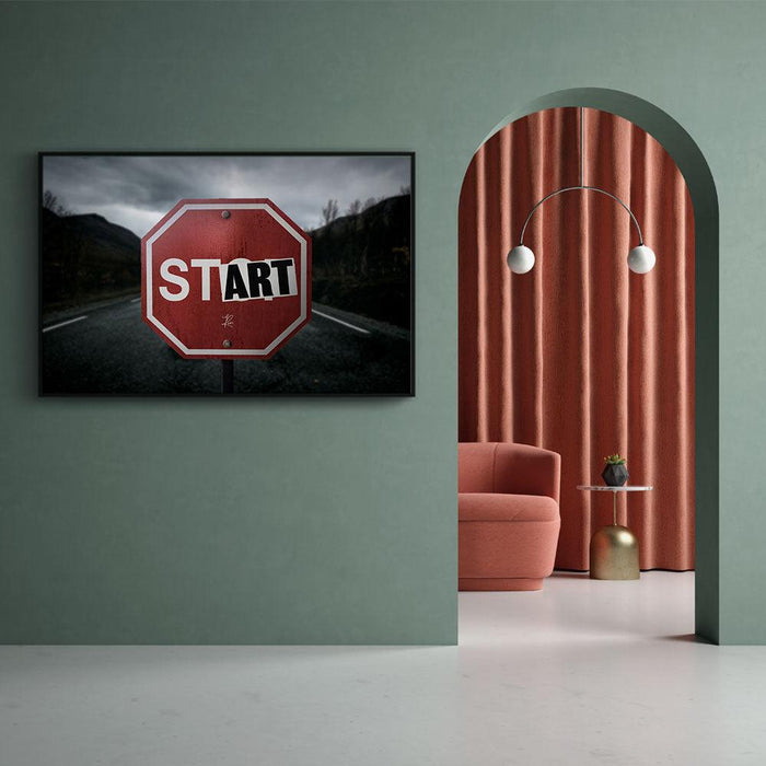 Walljar Stop Sign (Night)