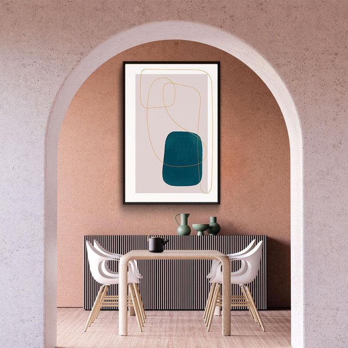 Walljar Teal Rectangle