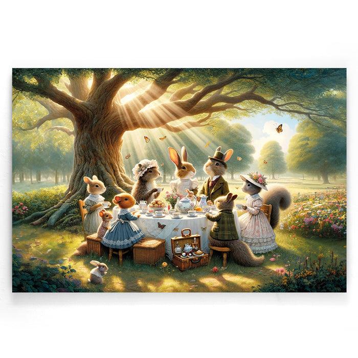 walljar Theetijd met bosbewoners in de zon