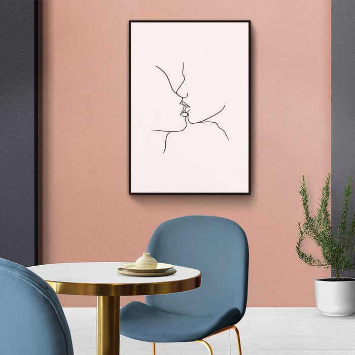 Walljar Touching Lips