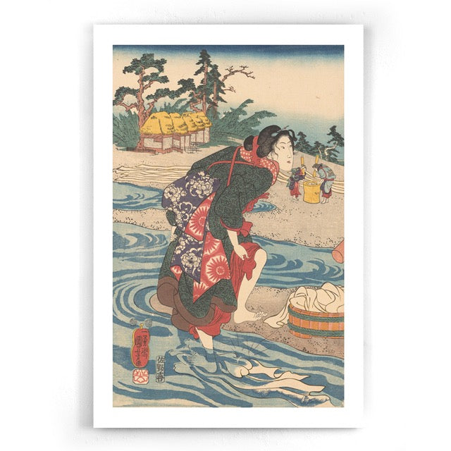 Walljar Utagawa - Chofu Tama Rivier - Drieluik