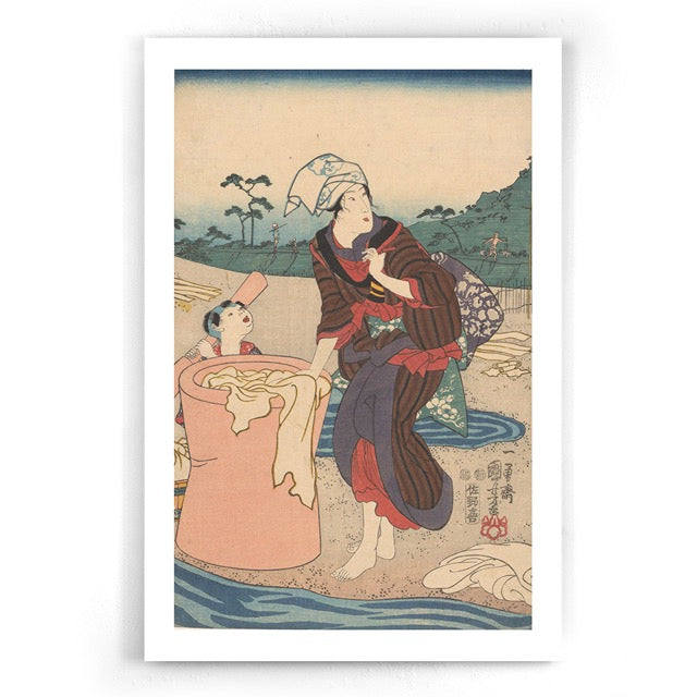 Walljar Utagawa - Chofu Tama Rivier - Drieluik