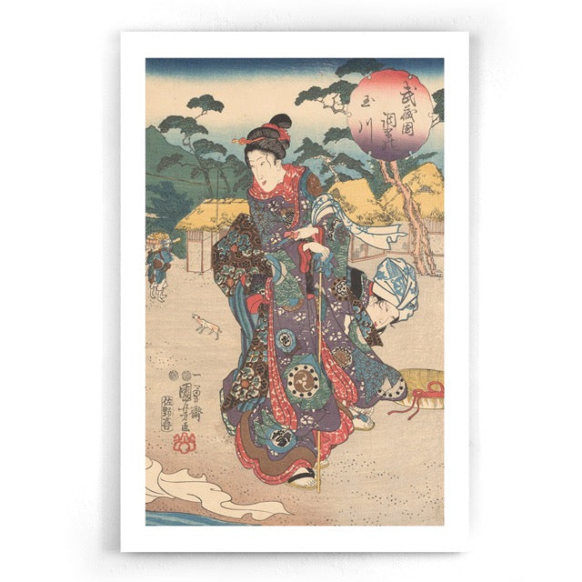 Walljar Utagawa - Chofu Tama Rivier - Drieluik