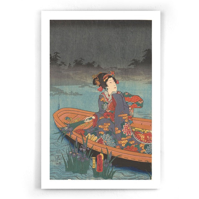Walljar Utagawa Kunisada - Rowing Boat - Drieluik
