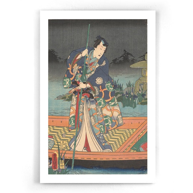 Walljar Utagawa Kunisada - Rowing Boat - Drieluik