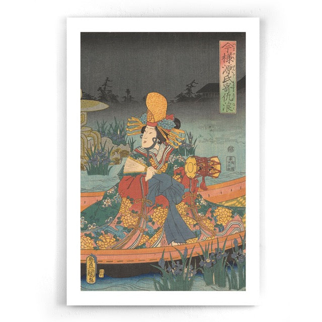 Walljar Utagawa Kunisada - Rowing Boat - Drieluik