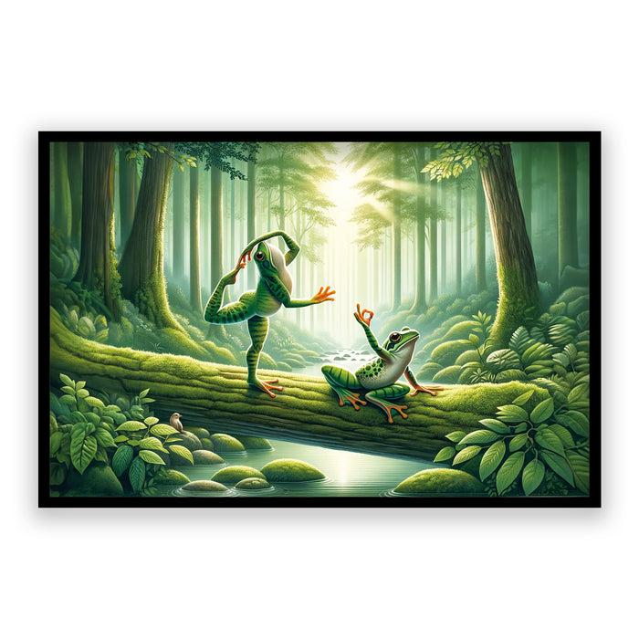 Walljar Yoga Kikkers In Het Bos