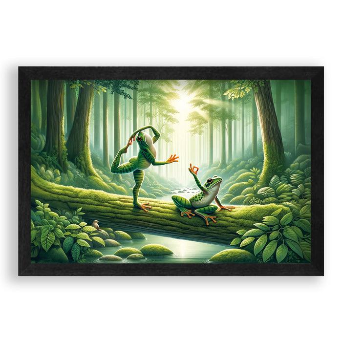 Walljar Yoga Kikkers In Het Bos