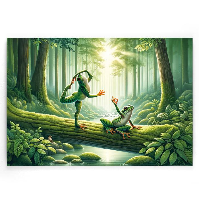 walljar Yoga Kikkers in het bos