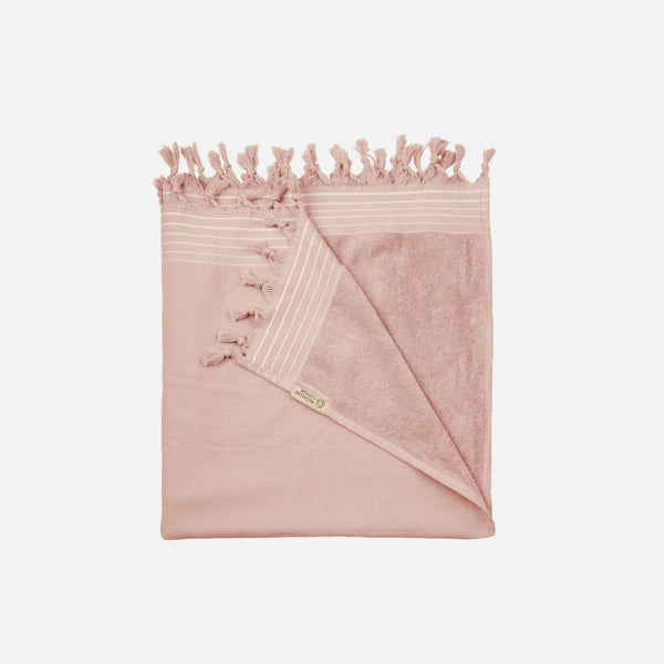 walra Hamamdoek Remade Cotton Roze Poeder Roze 90x180 cm