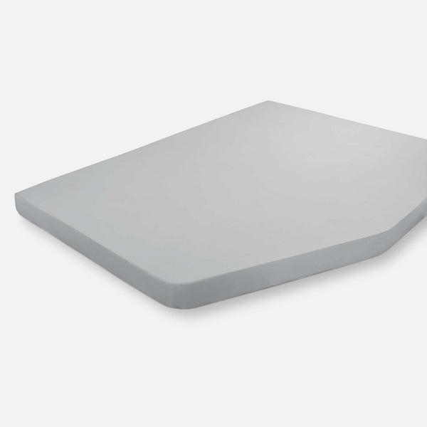 walra Hoeslaken Jersey Stretch Frans bed rechts Grijs 130/160x180/210 cm