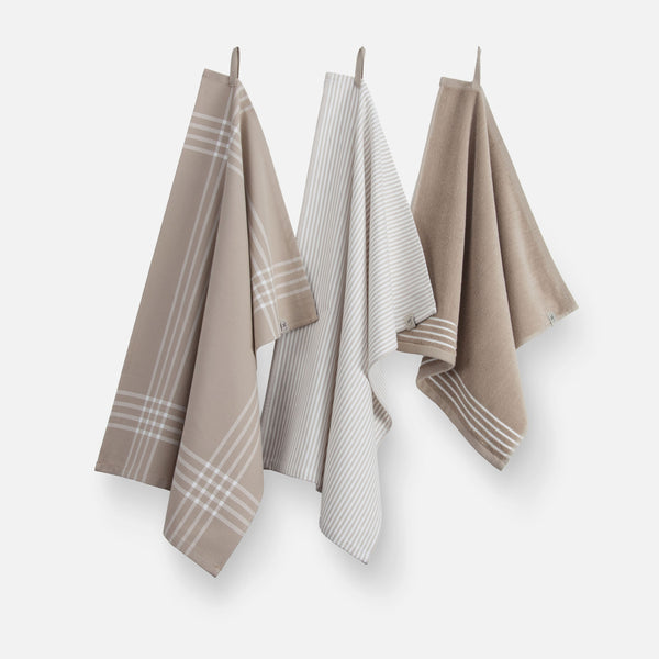 walra Keukenset Superior Kitchen Set Taupe / Wit 2x 50x70 + 1x 50x50 cm