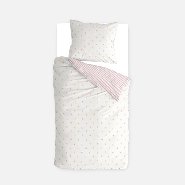 walra Peuterdekbedovertrek Flower Friends Roze 120x150 cm